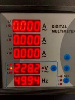 380Vac 3 เฟส มัลติโวลต์มิเตอร์ดิจิตอล (96x96)