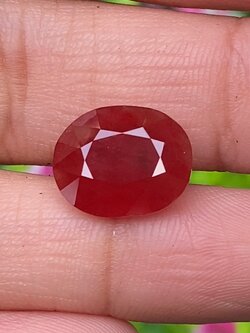 พลอย ทับทิม ซองเจีย (Songea Ruby Sapphire) 8.08 กะรัต (Cts.) พร้อมใบเซอร์ (With Certificate) พลอยแท้ อัญมณีมงคลประจําวันเกิด เครื่องประดับพลอย