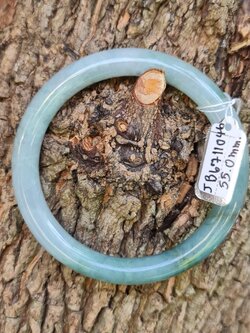 JB6711046 หยก พม่า แท้ Jade กำไลหยก 55.0 มม. (Jadeite bracelet) พม่า (Myanmar)