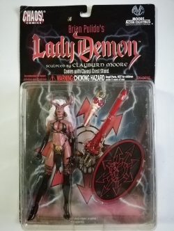 ของสะสมงานเก่าMoor Action Collection ,Chaos comics ฟิกเกอร์เดม่อนสาว Lady Demon ออริจินอลดีไซน์จาก Brian Purido พร้อมฐาน ขนาดประมาณ 20 ซม