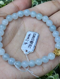 JB6803003 หยก พม่า แท้ Jade กำไล ประคำหยก 7.1 มม. (Jadeite Beads Bracelet) พม่า (Myanmar