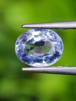 พลอย ไพลิน blue sapphire 0.89 กะรัต (Cts.) พลอยแท้ อัญมณีมงคลประจําวันเกิด เครื่องประดับพลอย