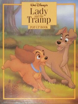 หนังสือการ์ตูนดิสนีย์ ฉบับภาษาอังกฤษ ป๊อบอัพบุ๊ค ทรามวัยกับไอ้ตูบ Pop-up book , Lady and the Tramp There's never a dull moment for the pretty cocker spaniel,Lady, and her invincible mate, Tramp. From a trip to the zoo,where a hungry alligator's