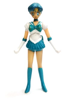 ของเก่าสะสม ตุ๊กตาซอฟ ขนาดสูงกว่า 9 นิ้ว เซเลอร์ เมอคิวรี Sailor Mercury งานเก่า***มีสีลอกบางส่วน ตามภาพ