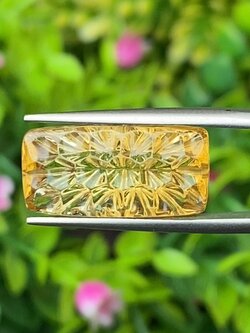 พลอย ซิทริน Citrine 9.05 กะรัต (Cts.) พลอยแท้ อัญมณีมงคลประจําวันเกิด เครื่องประดับพลอย