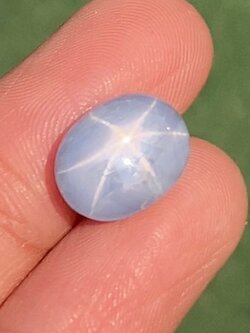 พลอย ไพลิน สตาร์ แซฟไฟร์ Blue Star Sapphire 9.85 กะรัต (Cts.) ดิบ Unheated พลอยแท้ อัญมณีมงคลประจําวันเกิด เครื่องประดับพลอย