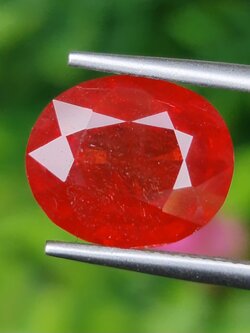 พลอย ทับทิม ซองเจีย Songea Ruby Sapphire 4.97 กะรัต (Cts.) พลอยแท้ อัญมณีมงคลประจําวันเกิด เครื่องประดับพลอย