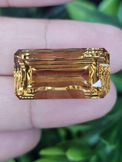 พลอย ซิทริน Citrine 27.01 กะรัต (Cts.) พลอยแท้ อัญมณีมงคลประจําวันเกิด เครื่องประดับพลอย