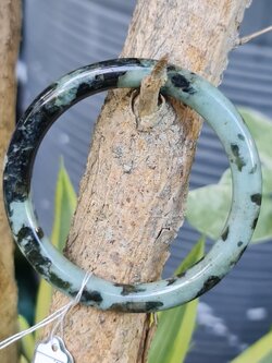 JB6711180 หยก พม่า แท้ Jade กำไลหยก 50.4 มม. (Jadeite bracelet) พม่า (Myanmar)