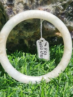 JB6711055 หยก พม่า แท้ Jade กำไลหยก 55.5 มม. (Jadeite bracelet) พม่า (Myanmar)