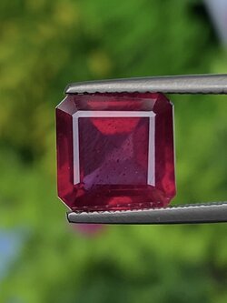 พลอย ทับทิม Ruby sapphire 5.79 กะรัต (Cts.) พลอยแท้ อัญมณีมงคลประจําวันเกิด เครื่องประดับพลอย