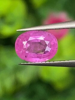 พลอย ชมพู พิ้ง แซฟไฟร์ Pink Sapphire 1.05 กะรัต (Cts.) พลอยแท้ อัญมณีมงคลประจําวันเกิด เครื่องประดับพลอย