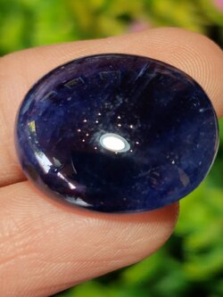 พลอย ไพลิน Blue Sapphire 39.24 กะรัต (Cts.) ดิบ (Unheated) พลอยแท้ อัญมณีมงคลประจําวันเกิด เครื่องประดับพลอย