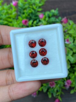 พลอย ซิทริน Citrine 4.87 กะรัต(Cts.) 6 เม็ด Pcs. พลอยแท้ อัญมณีมงคลประจําวันเกิด เครื่องประดับพลอย