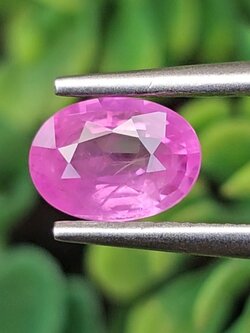 พลอย ชมพู พิ้ง แซฟไฟร์ Pink Sapphire 0.96 กะรัต (Cts.) พลอยแท้ อัญมณีมงคลประจําวันเกิด เครื่องประดับพลอย
