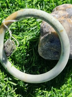 JB6711086 หยก พม่า แท้ Jade กำไลหยก 56.3 มม. (Jadeite bracelet) พม่า (Myanmar)