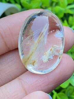 โป่งข่าม ควอตซ์ Rutilated Quartz 53.28 กะรัต Cts. พลอยแท้ อัญมณีมงคลประจําวันเกิด เครื่องประดับพลอย