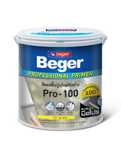 Beger Primer Pro-100 เบเยอร์ ไพรเมอร์ โปร-100 สีรองพื้นปูนใหม่กันด่าง สูตรน้ำ 18.925 ลิตร/5 แกลลอน