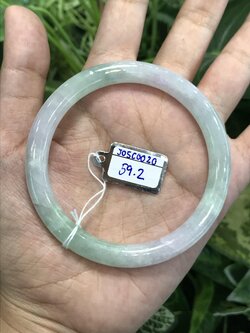 J05C0020 หยก พม่า แท้ Jade กำไลหยก 59.2 มม. (Jade bracelet) พม่า (Myanmar)