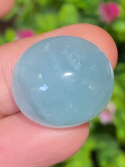 พลอย อความารีน Aquamarine 33.10 กะรัต (Cts.) พลอยแท้ อัญมณีมงคลประจําวันเกิด เครื่องประดับพลอย