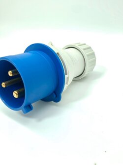 ปลั๊กตัวผู้กลางทางกันน้ำ (2P+E) 32A IP67 230V