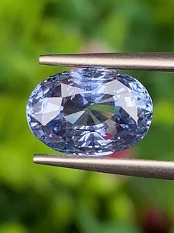 พลอย ไพลิน blue sapphire 3.55 กะรัต (Cts.) ดิบ unheated พร้อมใบเซอร์ พลอยแท้ อัญมณีมงคลประจําวันเกิด เครื่องประดับพลอย