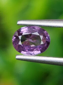 พลอย เพอเพิล แซฟไฟร์ สีม่วง Purple Sapphire ดิบ Unheated 0.75 กะรัต (Cts.) พลอยแท้ อัญมณีมงคลประจําวันเกิด เครื่องประดับพลอย