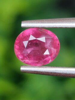 พลอย ทับทิม Ruby sapphire 1.05 กะรัต (Cts.) พลอยแท้ อัญมณีมงคลประจําวันเกิด เครื่องประดับพลอย