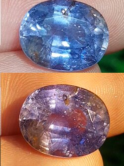 พลอย คัลเลอร์เชนจ์ แซฟไฟร์ ColorChange Sapphire 8.83 กะรัต (Cts.) ดิบ Unheated พร้อมใบเซอร์ พลอยแท้ อัญมณีมงคลประจําวันเกิด เครื่องประดับพลอย