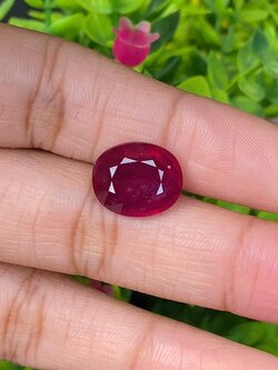 พลอย ทับทิม (Ruby Sapphire) 9.90 กะรัต (Cts.) พลอยแท้ อัญมณีมงคลประจําวันเกิด เครื่องประดับพลอย