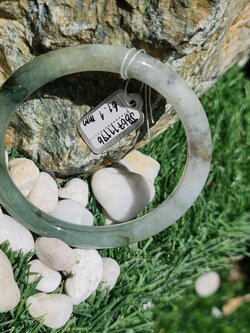 JB6711176 หยก พม่า แท้ Jade กำไลหยก 61.1 มม. (Jadeite bracelet) พม่า (Myanmar)