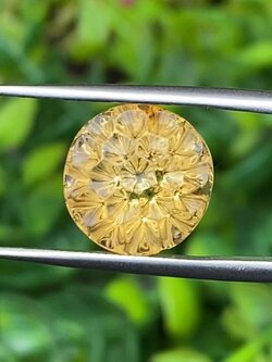 พลอย ซิทริน Citrine 6.03 กะรัต (Cts.) พลอยแท้ อัญมณีมงคลประจําวันเกิด เครื่องประดับพลอย