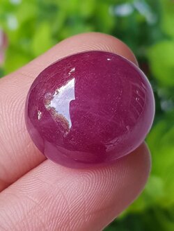 พลอย ทับทิม (Ruby Sapphire) 34.26 กะรัต (Cts.) พลอยแท้ อัญมณีมงคลประจําวันเกิด เครื่องประดับพลอย