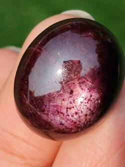 พลอย ทับทิม สตาร์ แซฟไฟร์ Ruby Star Sapphire 50.37 กะรัต (Cts.) ดิบ Unheated พร้อมใบเซอร์ พลอยแท้ อัญมณีมงคลประจําวันเกิด เครื่องประดับพลอย