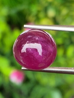 พลอย ทับทิม (Ruby Sapphire) 13.19 กะรัต (Cts.) พลอยแท้ อัญมณีมงคลประจําวันเกิด เครื่องประดับพลอย