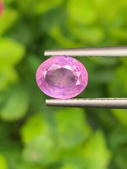 พลอย ชมพู พิ้ง แซฟไฟร์ Pink Sapphire ดิบ Unheated 1.49 กะรัต (Cts.) พร้อมใบเซอร์ พลอยแท้ อัญมณีมงคลประจําวันเกิด เครื่องประดับพลอย