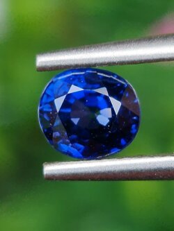 พลอย ไพลิน blue sapphire 1.09 กะรัต(Cts) ดิบ (Unheated) พร้อมใบเซอร์ พลอยแท้ อัญมณีมงคลประจําวันเกิด เครื่องประดับพลอย