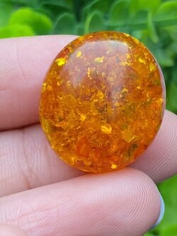 อำพัน Amber 14.27 กะรัต พลอยแท้ อัญมณีมงคลประจําวันเกิด เครื่องประดับพลอย