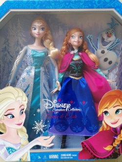 ของสะสมในแพ็ค Disney Princess, Frozen#1 เจ้าหญิงดิสนีย์ โฟรเซ่นภาคแรก Frozen เซ็ทเจ้าหญิงเอลซ่าและเจ้าหญิงแอนนา Elza and Anna, ลิขสิทธิ์ แมทเทลMattel, เก่าเก็บ เก่าเก็บแพ็คมีตำหนิบ้าง
