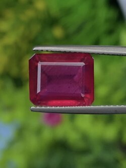 พลอย ทับทิม Ruby sapphire 7.00 กะรัต (Cts.) พลอยแท้ อัญมณีมงคลประจําวันเกิด เครื่องประดับพลอย