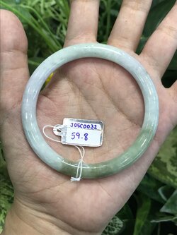 J05C0032 หยก พม่า แท้ Jade กำไลหยก 59.8 มม (Jade bracelet) พม่า (Myanmar)