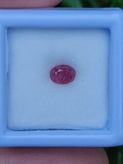 พลอย ชมพู พิ้ง แซฟไฟร์ Pink Sapphire 0.78 กะรัต (Cts.) พลอยแท้ อัญมณีมงคลประจําวันเกิด เครื่องประดับพลอย