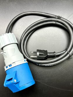 สายไฟVCT มีปลั๊ก หัวเพาเวอร์ปลั๊ก 32A 2P+E ยาว 2 เมตร