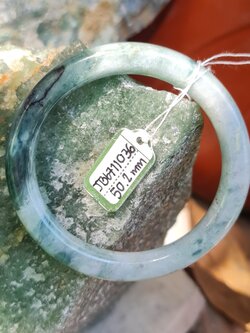 JB6711036 หยก พม่า แท้ Jade กำไลหยก (Jadeite bracelet) พม่า (Myanmar) 50.2 มม.