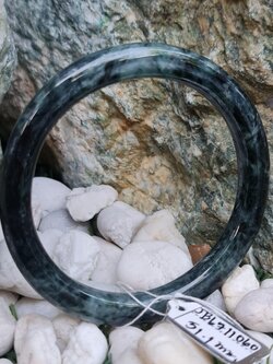 JB6711060 หยก พม่า แท้ Jade กำไลหยก 51.1 มม. (Jadeite bracelet) พม่า (Myanmar)