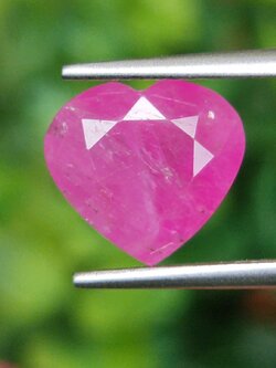 พลอย ทับทิม พม่า (Burmese Ruby Sapphire) 3.94 กะรัต พลอยแท้ อัญมณีมงคลประจําวันเกิด เครื่องประดับพลอย