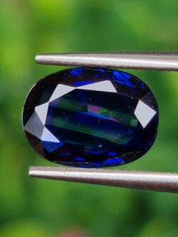 พลอย ไพลิน Blue Sapphire 1.81 กะรัต (Cts.) พลอยแท้ อัญมณีมงคลประจําวันเกิด เครื่องประดับพลอย