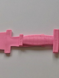 ของเล่นย้อนยุค ของสะสมเรโทร "ดาบคู่สู้สิบทิศ" สีชมพู