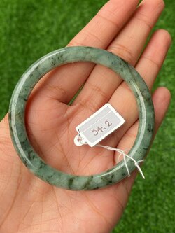 JB54010 หยก พม่า แท้ Jade กำไลหยก 54.2 มม. (Jadeite bracelet) พม่า (Myanmar)