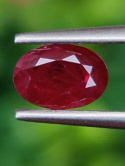 พลอย ทับทิม พม่า (Burmese Ruby Sapphire) 0.77 กะรัต พร้อมใบเซอร์ พลอยแท้ อัญมณีมงคลประจําวันเกิด เครื่องประดับพลอย